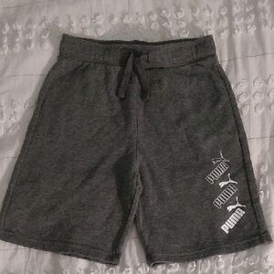 Puma Gray Logo Shorts boys size M